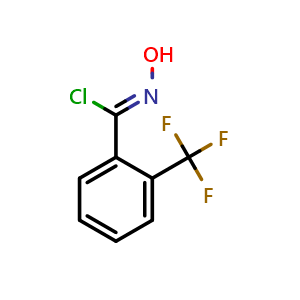 Chemical structure of N-Hydroxy-2-(trifluoromethyl)benzimidoyl Chloride , CAS 74467-04-2, AChemBlock X194076