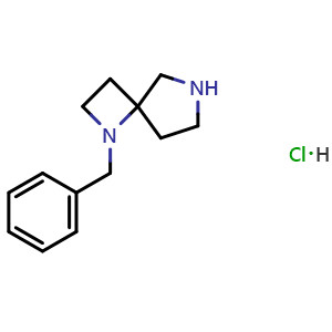 Chemical structure of 1-Benzyl-1,6-diazaspiro[3.4]octane hydrochloride , CAS 1946021-33-5, AChemBlock X194091