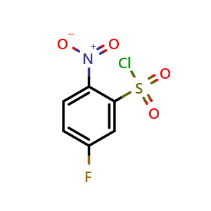 Chemical structure of 5-Fluoro-2-nitrobenzenesulfonyl Chloride , CAS 82711-97-5, AChemBlock X194099