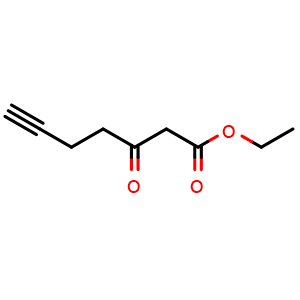 Chemical structure of Ethyl 3-Oxo-6-heptynoate , CAS 35116-07-5, AChemBlock X194121