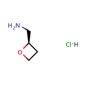 Chemical structure of (R)-Oxetane-2-methanamine hydrochloride , CAS 2639624-34-1, AChemBlock X194122