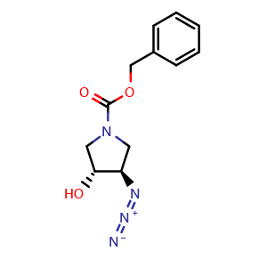 Chemical structure of (3R,4R)-4-Azido-1-Cbz-pyrrolidin-3-ol , AChemBlock X194134