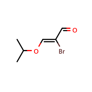 Chemical structure of 2-Bromo-3-isopropoxyacrylaldehyde , CAS 155272-73-4, AChemBlock X194167