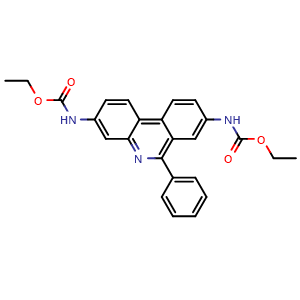 Chemical structure of Diethyl (6-Phenylphenanthridine-3,8-diyl)dicarbamate , CAS 62895-39-0, AChemBlock X194189