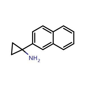 Chemical structure of 1-(2-Naphthyl)cyclopropanamine , CAS 604799-97-5, AChemBlock X194191