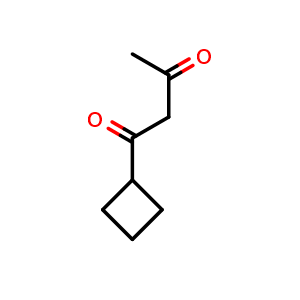 Chemical structure of 1-Cyclobutylbutane-1,3-dione , CAS 1020732-20-0, AChemBlock X194221