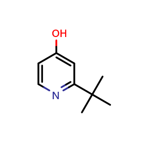 Chemical structure of 2-(tert-Butyl)pyridin-4-ol , CAS 1196074-16-4, AChemBlock X194234