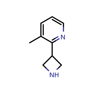 Chemical structure of 2-(3-Azetidinyl)-3-methylpyridine , CAS 1260864-73-0, AChemBlock X194246