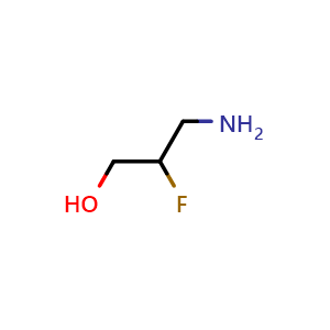 Chemical structure of 3-Amino-2-fluoro-1-propanol , CAS 78542-46-8, AChemBlock X194258