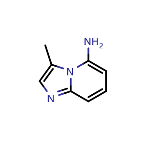 Chemical structure of 5-Amino-3-methylimidazo[1,2-a]pyridine , CAS 74420-50-1, AChemBlock X194264