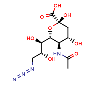 Chemical structure of 9-N3-Neu5Ac , CAS 76487-51-9, AChemBlock X194268