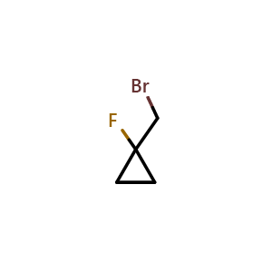 Chemical structure of 1-(Bromomethyl)-1-fluorocyclopropane , CAS 1314394-62-1, AChemBlock X194276