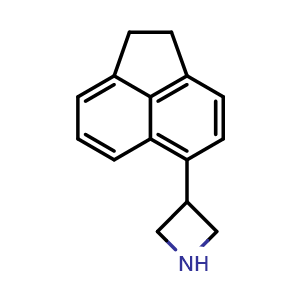 Chemical structure of 3-(1,2-Dihydro-5-acenaphthylenyl)azetidine , CAS 1260827-27-7, AChemBlock X194280