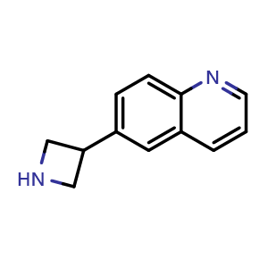 Chemical structure of 6-(3-Azetidinyl)quinoline , CAS 1260899-12-4, AChemBlock X194290