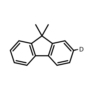 Chemical structure of 9,9-Dimethyl-9H-fluorene-2-D , AChemBlock X194298