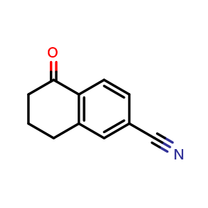 Chemical structure of 6-Cyano-1-tetralone , CAS 90401-84-6, AChemBlock X194311