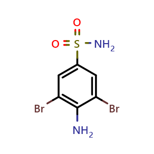 Chemical structure of 3,5-Dibromosulfanilamide , CAS 39150-45-3, AChemBlock X194314