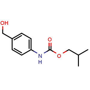 Chemical structure of Isobutyl [4-(Hydroxymethyl)phenyl]carbamate , CAS 1342997-75-4, AChemBlock X194329