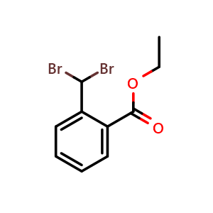 Chemical structure of Ethyl 2-(Dibromomethyl)benzoate , CAS 96259-59-5, AChemBlock X194330