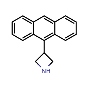 Chemical structure of 3-(9-Anthracenyl)azetidine , CAS 1260870-90-3, AChemBlock X194344