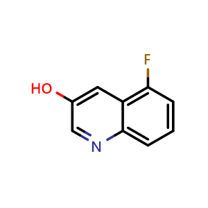 Chemical structure of 5-Fluoroquinolin-3-ol , CAS 1026265-04-2, AChemBlock X194369