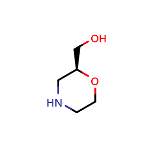 Chemical structure of (S)-Morpholin-2-ylmethanol , CAS 132073-83-7, AChemBlock X194378