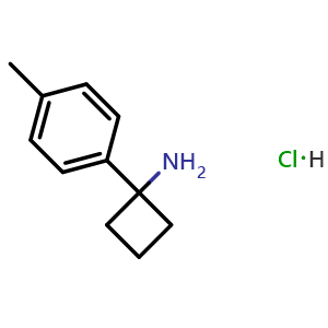 Chemical structure of 1-(4-Methylphenyl)cyclobutanamine hydrochloride , CAS 1228878-94-1, AChemBlock X194379