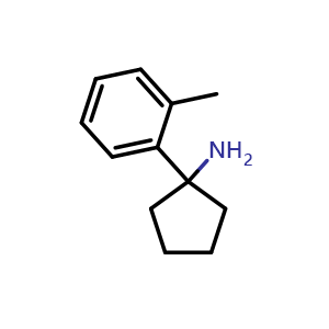 Chemical structure of 1-(2-Methylphenyl)cyclopentanamine , CAS 75095-81-7, AChemBlock X194385