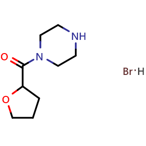 Chemical structure of 1-(2-Tetrahydrofuroyl)piperazine Hydrobromide , CAS 63590-62-5, AChemBlock X194408