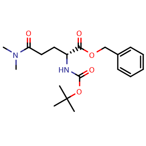 Chemical structure of Benzyl (R)-2-(Boc-amino)-5-(dimethylamino)-5-oxopentanoate , CAS 721927-49-7, AChemBlock X194411