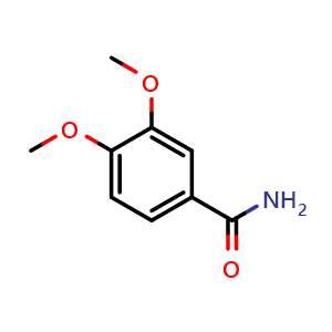 Chemical structure of 3,4-Dimethoxybenzamide , CAS 1521-41-1, AChemBlock X194414