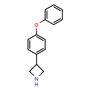 Chemical structure of 3-(4-Phenoxyphenyl)azetidine , CAS 1260773-91-8, AChemBlock X194422