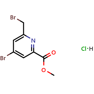 Chemical structure of Methyl 4-Bromo-6-(bromomethyl)pyridine-2-carboxylate hydrochloride , AChemBlock X194428