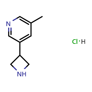 Chemical structure of 3-(3-Azetidinyl)-5-methylpyridine hydrochloride , CAS 2751590-83-5, AChemBlock X194431