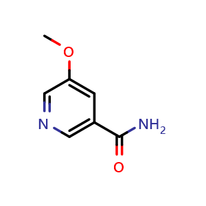 Chemical structure of 5-Methoxynicotinamide , CAS 119646-50-3, AChemBlock X194436