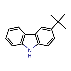 Chemical structure of 3-(tert-Butyl)-9H-carbazole , CAS 22401-74-7, AChemBlock X194450