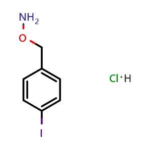 Chemical structure of O-(4-Iodobenzyl)hydroxylamine hydrochloride , CAS 1446093-00-0, AChemBlock X194522