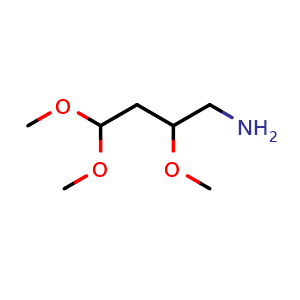 Chemical structure of 1-Amino-2,4,4-trimethoxybutane , CAS 1370360-21-6, AChemBlock X194540