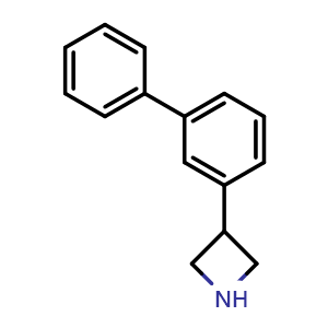 Chemical structure of 3-(3-Biphenylyl)azetidine , CAS 1260679-26-2, AChemBlock X194543