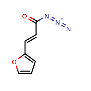 Chemical structure of 3-(2-Furyl)acryloyl Azide , CAS 119924-26-4, AChemBlock X194555