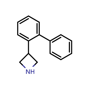 Chemical structure of 3-(2-Biphenylyl)azetidine , CAS 1260648-17-6, AChemBlock X194556