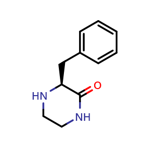Chemical structure of (S)-3-Benzylpiperazin-2-one , CAS 134676-49-6, AChemBlock X194566