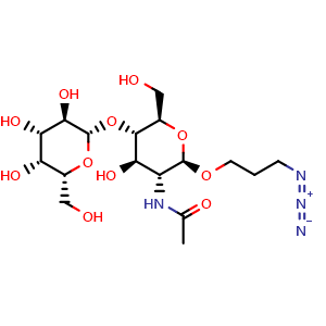 Chemical structure of LacNAcProN3 , AChemBlock X194584