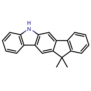 Chemical structure of 11,11-Dimethyl-5,11-dihydroindeno[1,2-b]carbazole , CAS 1260228-95-2, AChemBlock X194588