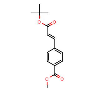 Chemical structure of Methyl (E)-4-[3-(tert-Butoxy)-3-oxo-1-propenyl]benzoate , CAS 683246-09-5, AChemBlock X194612