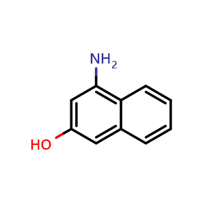Chemical structure of 4-Amino-2-naphthol , CAS 90923-80-1, AChemBlock X194621