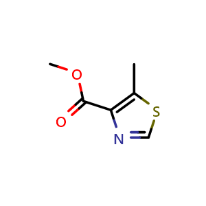 Chemical structure of Methyl 5-methylthiazole-4-carboxylate , CAS 68751-05-3, AChemBlock X194625