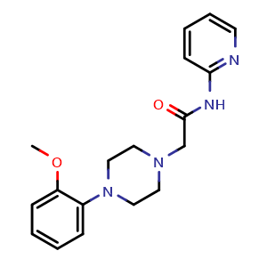 Chemical structure of 2-[4-(2-Methoxyphenyl)-1-piperazinyl]-N-(2-pyridyl)acetamide , CAS 146714-63-8, AChemBlock X194638