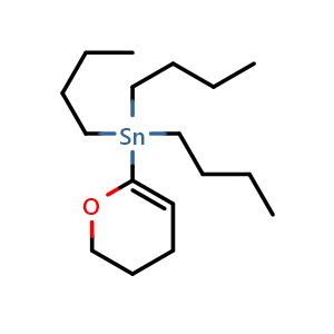 Chemical structure of Tributyl(3,4-dihydro-2H-pyran-6-yl)stannane , CAS 109669-45-6, AChemBlock X194641