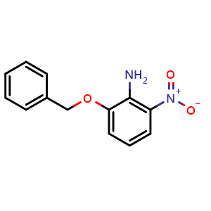 Chemical structure of 2-(Benzyloxy)-6-nitroaniline , CAS 89521-54-0, AChemBlock X194656